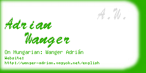 adrian wanger business card